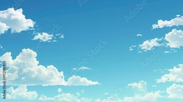 Obraz abstract white cloud on blue sky background