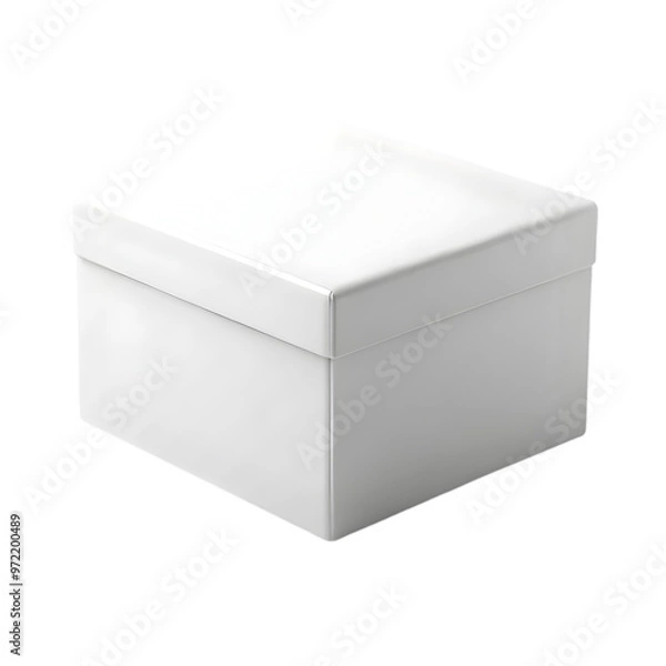 Fototapeta white box isolated on transparent background