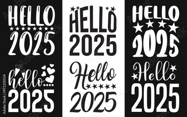 Fototapeta Hello 2025, Hello 2025 SVG Bundle