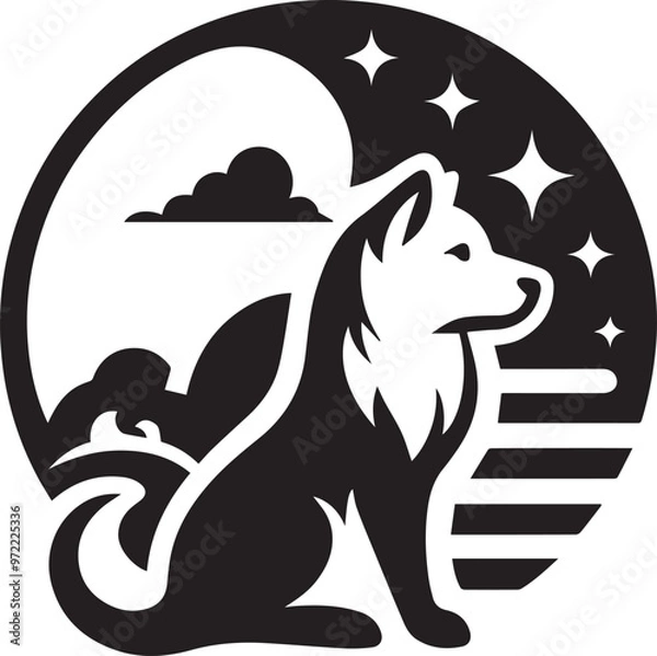 Obraz Creative Dog Vector Graphics 