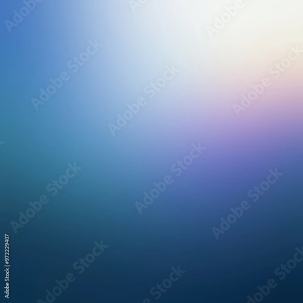 Fototapeta Diffused light illuminated deep blue empty background. Blur graphic.