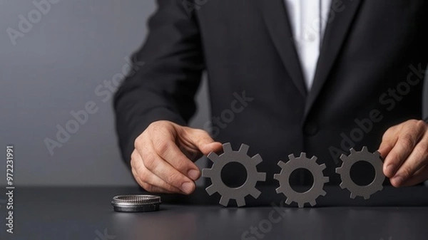 Fototapeta Leadership using project management software to streamline the execution of complex strategic initiatives, project management execution strategy, efficiency-driven leadership