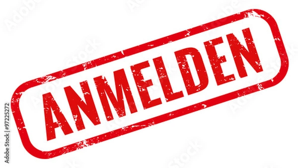 Obraz Jetzt anmelden stempel rot