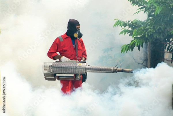 Fototapeta Man with Fogging
