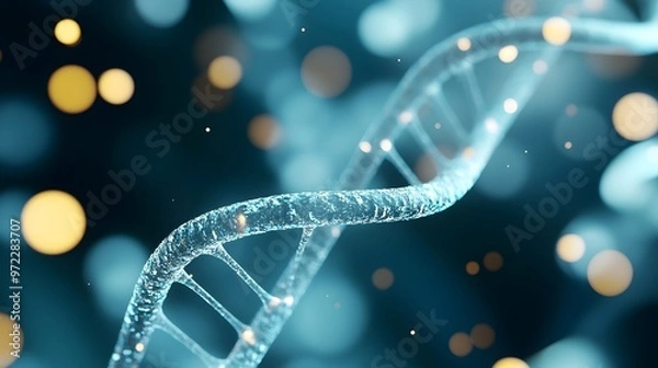 Fototapeta Revolutionizing Genomics with AI Detailed 3D Render of Cutting-Edge Gene Editing Tools Integrating with Biological Systems in a Lifelike Scene