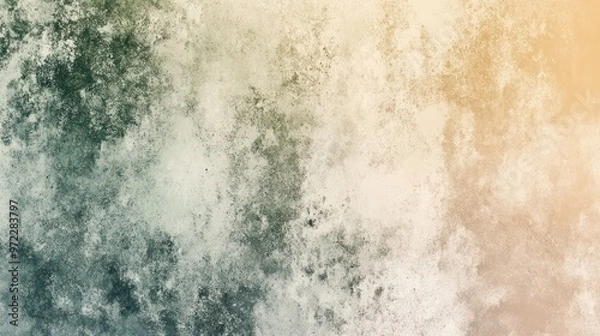 Fototapeta An abstract texture featuring a gradient of earthy tones, blending greens, whites, and warm oranges.