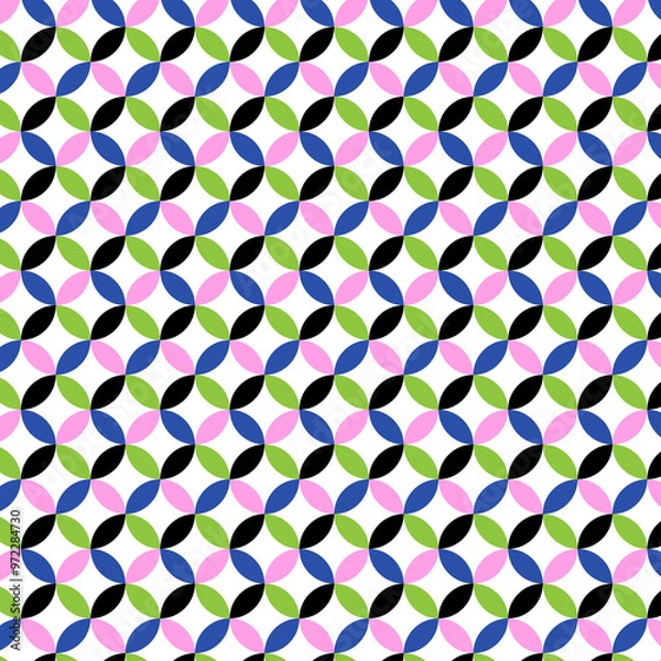 Obraz Geometrical  seamless leaf pattern and pastel colors texture  vector illustration background 