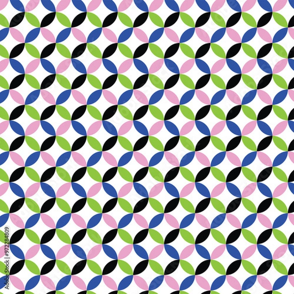 Obraz Geometrical  seamless leaf pattern and pastel colors texture  vector illustration background 