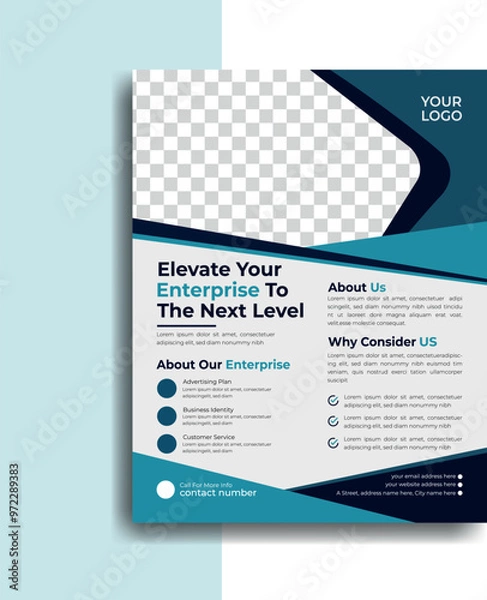 Fototapeta Minimalist Corporate Flyer Layout