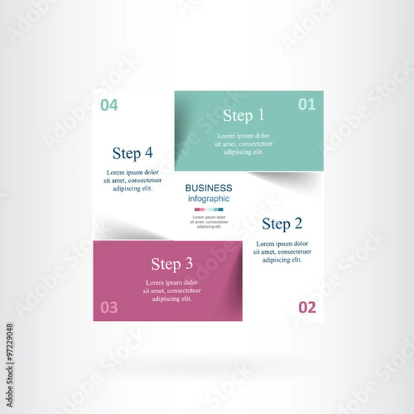 Fototapeta Vector infographic template