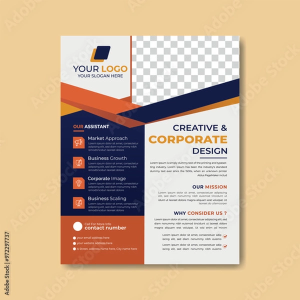 Obraz Clean and Modern Flyer Template