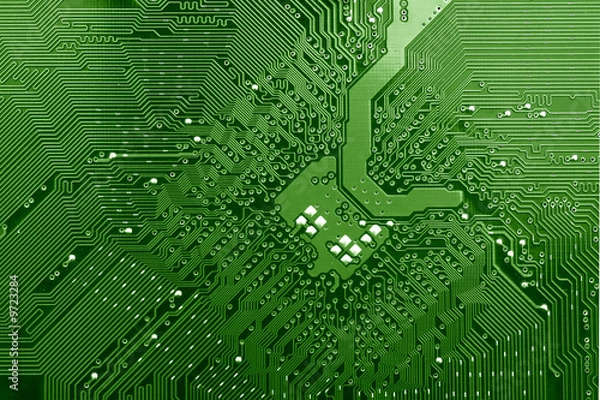 Obraz Green circuit board.