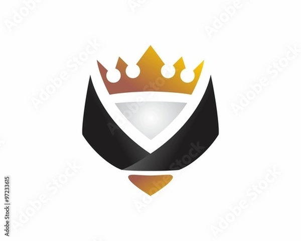 Obraz Crown logo icon vector