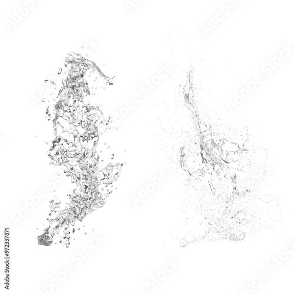 Obraz water splash transparent background