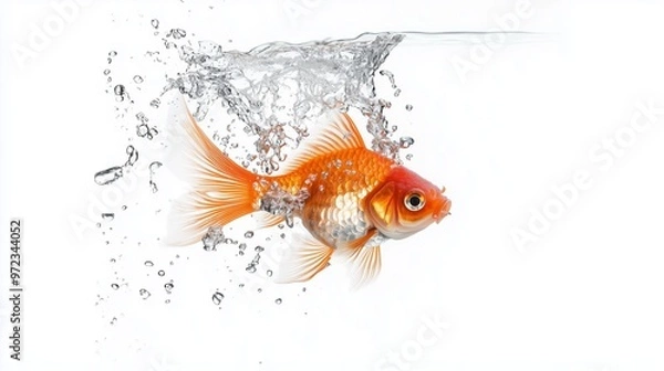 Obraz A high-quality, full-body illustration of various aquatic animals, set against a clean white background, showcasing their unique shapes and features.