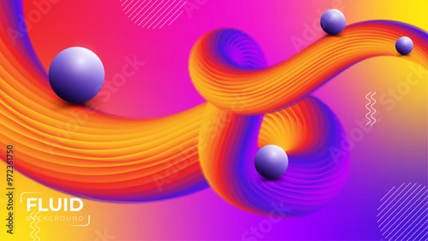 Fototapeta Colorful luxury abstract fluid background design liquid gradient