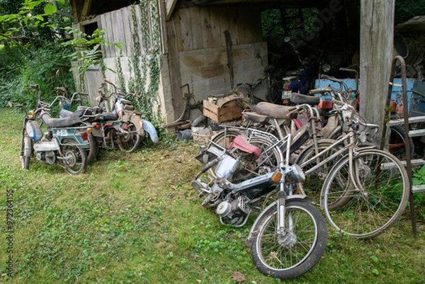 Fototapeta mobylettes anciennes