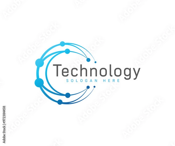 Obraz Technology logo design illustration