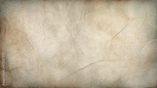 Fototapeta Old, crumpled paper textured background – vintage style ideal for graphic design projects or presenting other images and text.