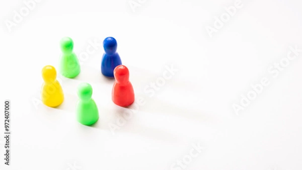 Obraz leader of five mixed team