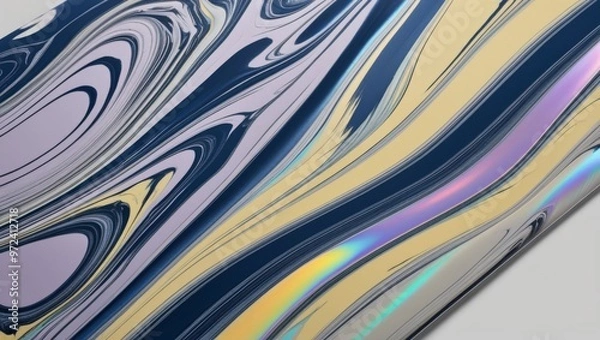 Obraz Abstract Swirl Pattern with Holographic Effect