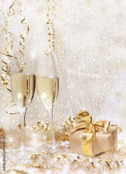 Obraz Silvester Sekt Geschenk