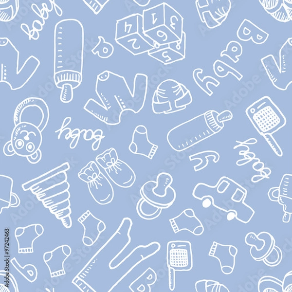 Obraz Vector baby seamless