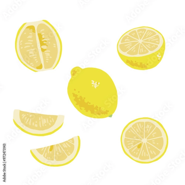 Obraz 切ったレモンのセット