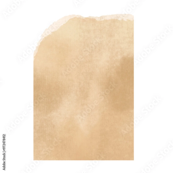 Fototapeta Old paper isolated on white. Craft paper, A scrap of craft paper. Torn paper. collage paper	
