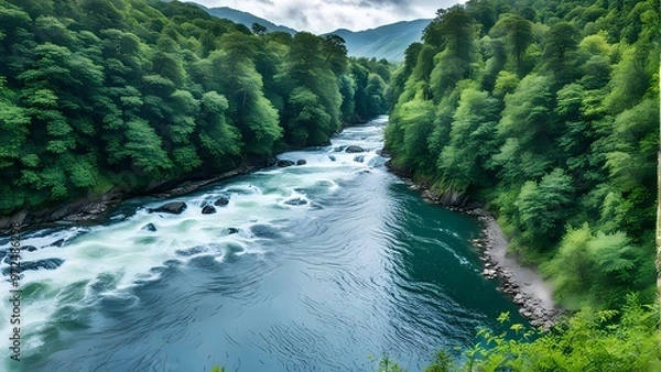 Obraz River in the mountains