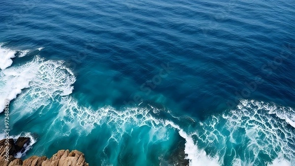 Obraz waves crashing on the rocks