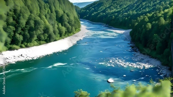 Obraz river in the forest