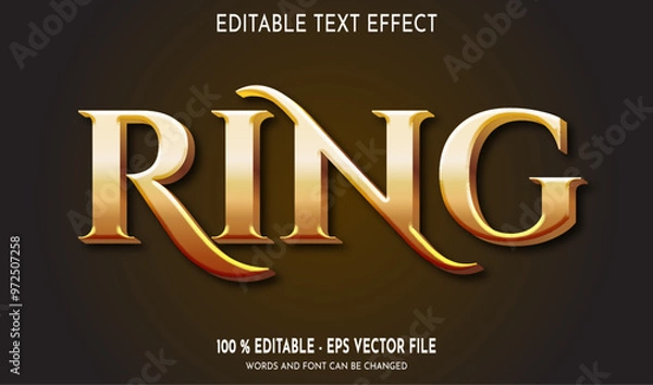 Obraz ring editable text effect