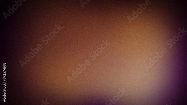 Fototapeta Warm abstract gradient with a grainy texture, blending soft brown, orange, and purple hues. Ideal for subtle 4K backgrounds, wallpapers, banners, and modern digital designs