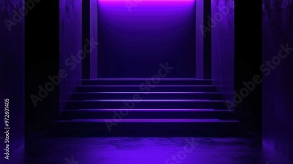Fototapeta Purple abstract scene background. Product presentation, mock up, show product, Creative podium, stage pedestal or platform