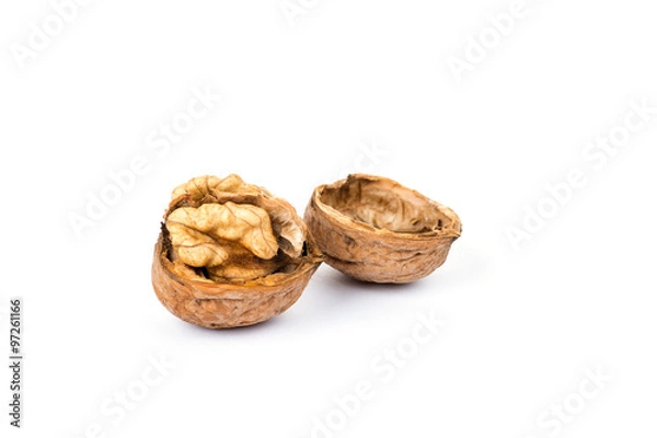 Obraz Грецкий орех на белом фоне