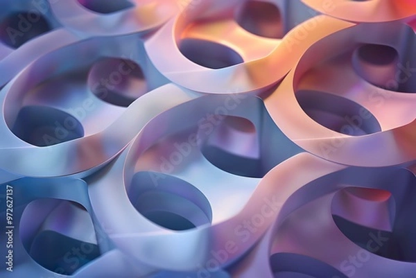 Obraz Interlocking vector elements forming an aesthetically pleasing and seamless pattern, displayed in breathtaking