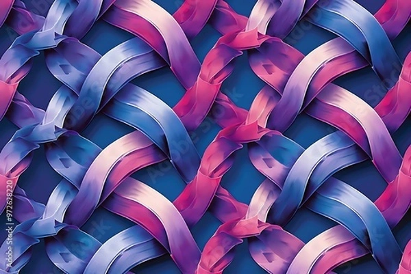 Obraz Interlocking vector elements forming a visually appealing and seamless pattern, captured with finesse in stunning