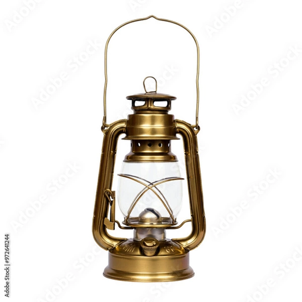 Fototapeta Single lantern on a transparent background.
