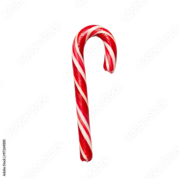 Fototapeta A cute christmas candy cane isolated  on a transparent background