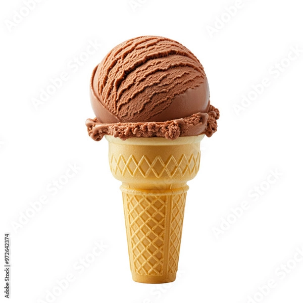 Fototapeta Cute Ice cream isolated  on a transparent background