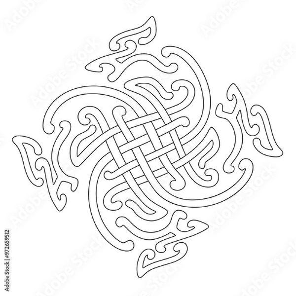 Obraz Viking fylfot decorative element.