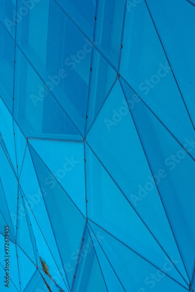 Obraz Geometric blue glass.