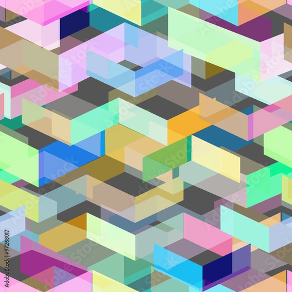 Fototapeta intersected mosaic seamless pattern