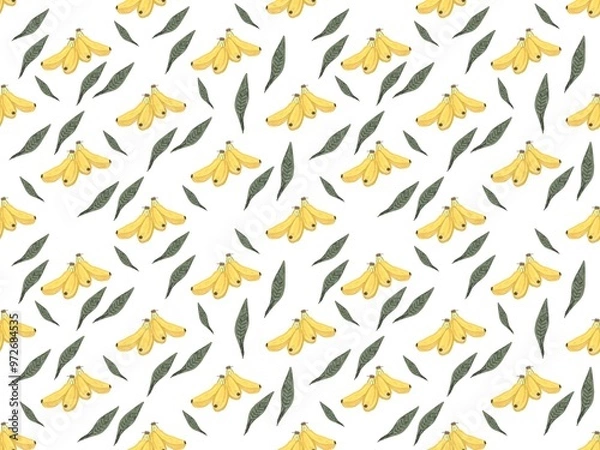 Obraz banana pattern background. banana seamless pattern background. Banana seamless pattern background. seamless pattern with banana.