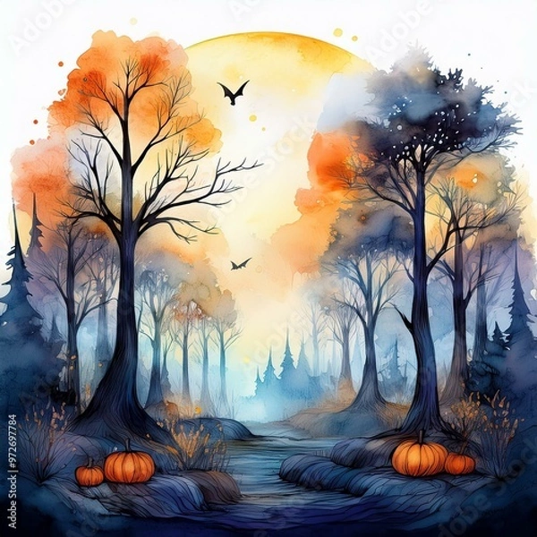 Obraz autumn forest landscape