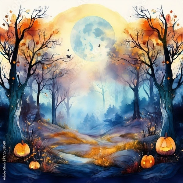 Obraz autumn forest landscape