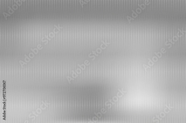 Fototapeta Ribbed glass vector glossy frame. Gradient overlay effect for transparent plastic texture. Abstract corrugated striped matte plexiglass background.