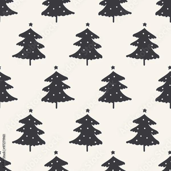 Obraz seamless christmas tree pattern