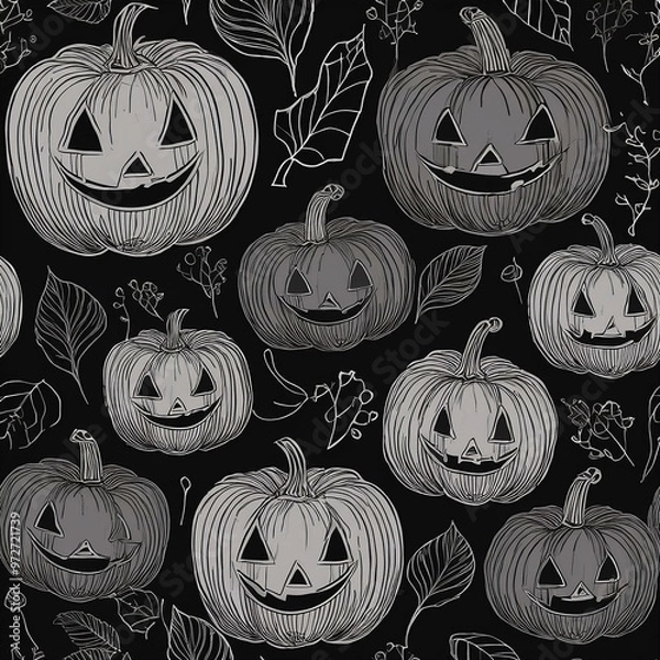 Obraz halloween pumpkin pattern